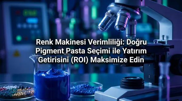 Renk Makinesi Verimliliği: Doğru Pigment Pasta Seçimi ile Yatırım Getirisini (ROI) Maksimize Edin