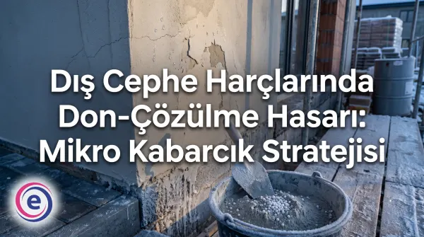 Dış Cephe Harçlarında Don-Çözülme Hasarı: Mikro Kabarcık Stratejisi